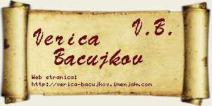 Verica Bačujkov vizit kartica
